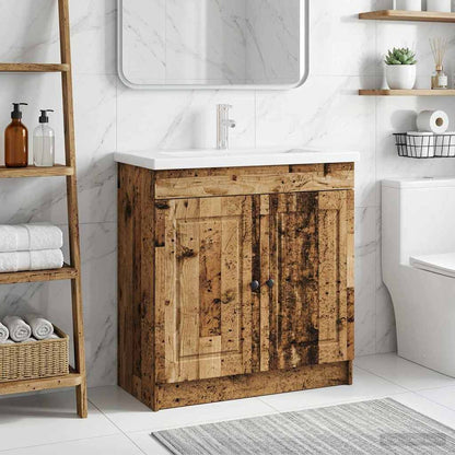 vidaXL Bathroom under Sink Cabinet Old Wood 78.5 x 37.5 x 81 cm