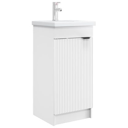 vidaXL Bathroom Vanity with Sink White 42 x 40 x 84.5 cm