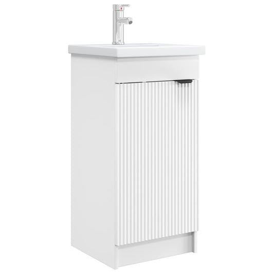 vidaXL Bathroom Vanity with Sink White 42 x 40 x 84.5 cm