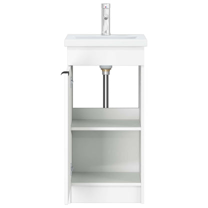 vidaXL Bathroom Vanity with Sink White 42 x 40 x 84.5 cm