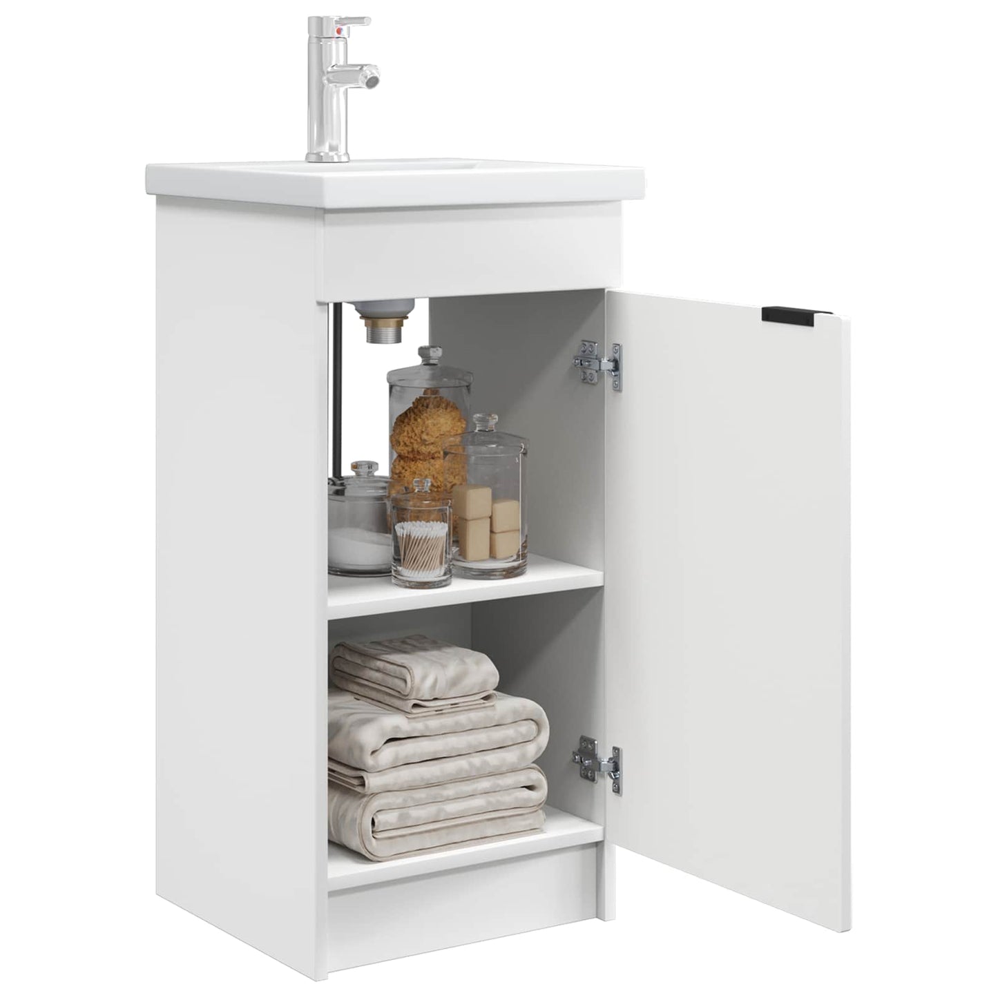 vidaXL Bathroom Vanity with Sink White 42 x 40 x 84.5 cm
