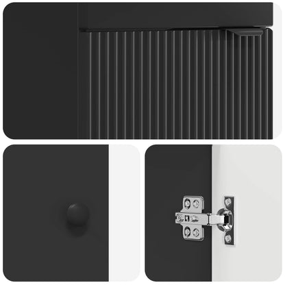 vidaXL Bathroom Vanity with Sink Black 42 x 40 x 84.5 cm