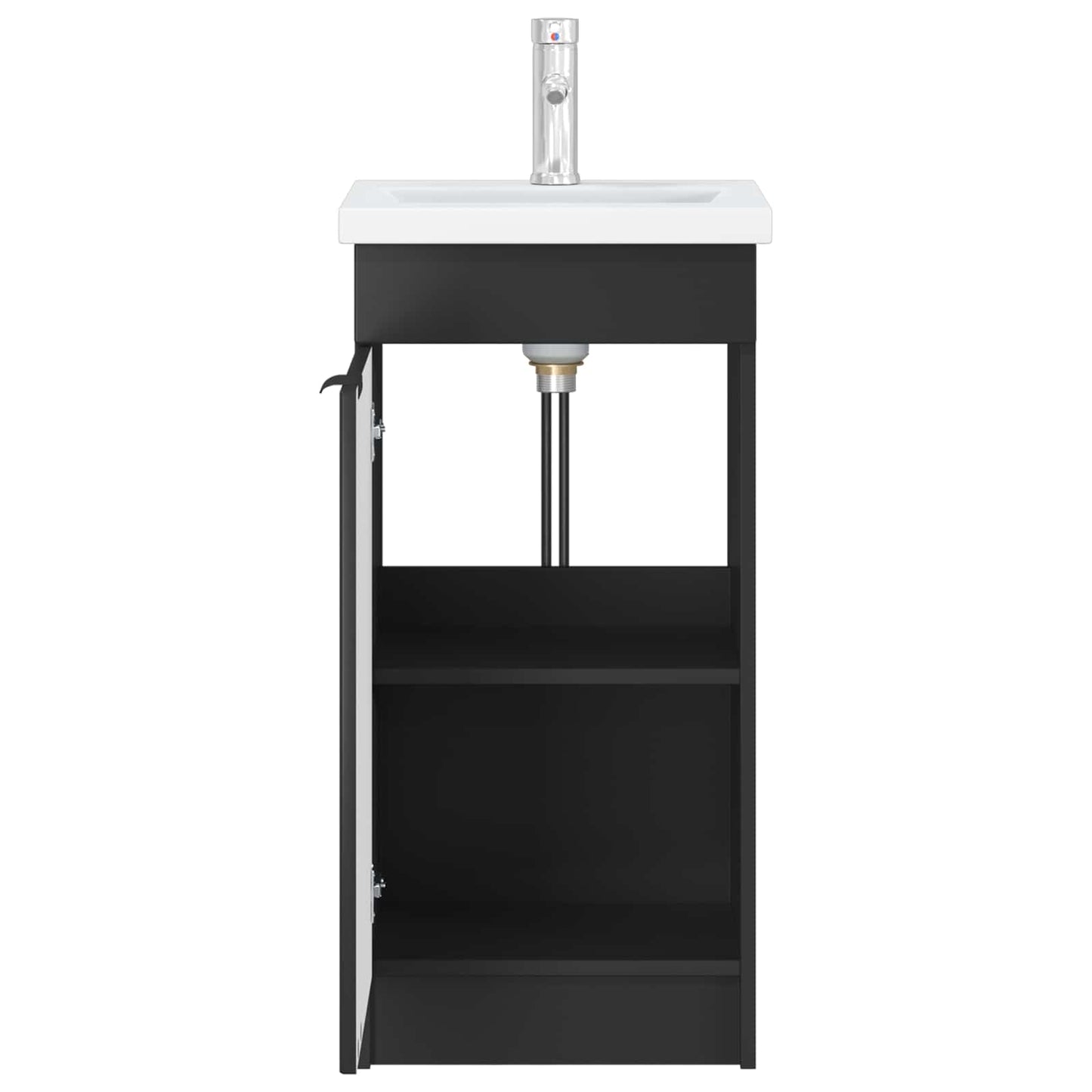 vidaXL Bathroom Vanity with Sink Black 42 x 40 x 84.5 cm