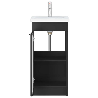 vidaXL Bathroom Vanity with Sink Black 42 x 40 x 84.5 cm