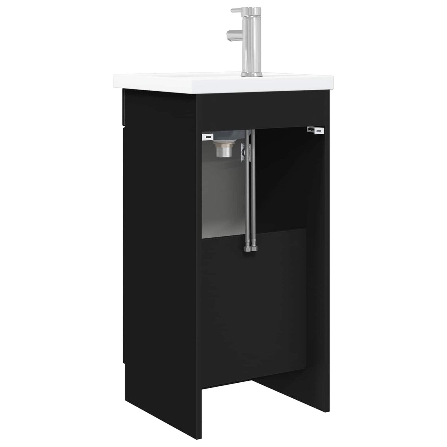 vidaXL Bathroom Vanity with Sink Black 42 x 40 x 84.5 cm