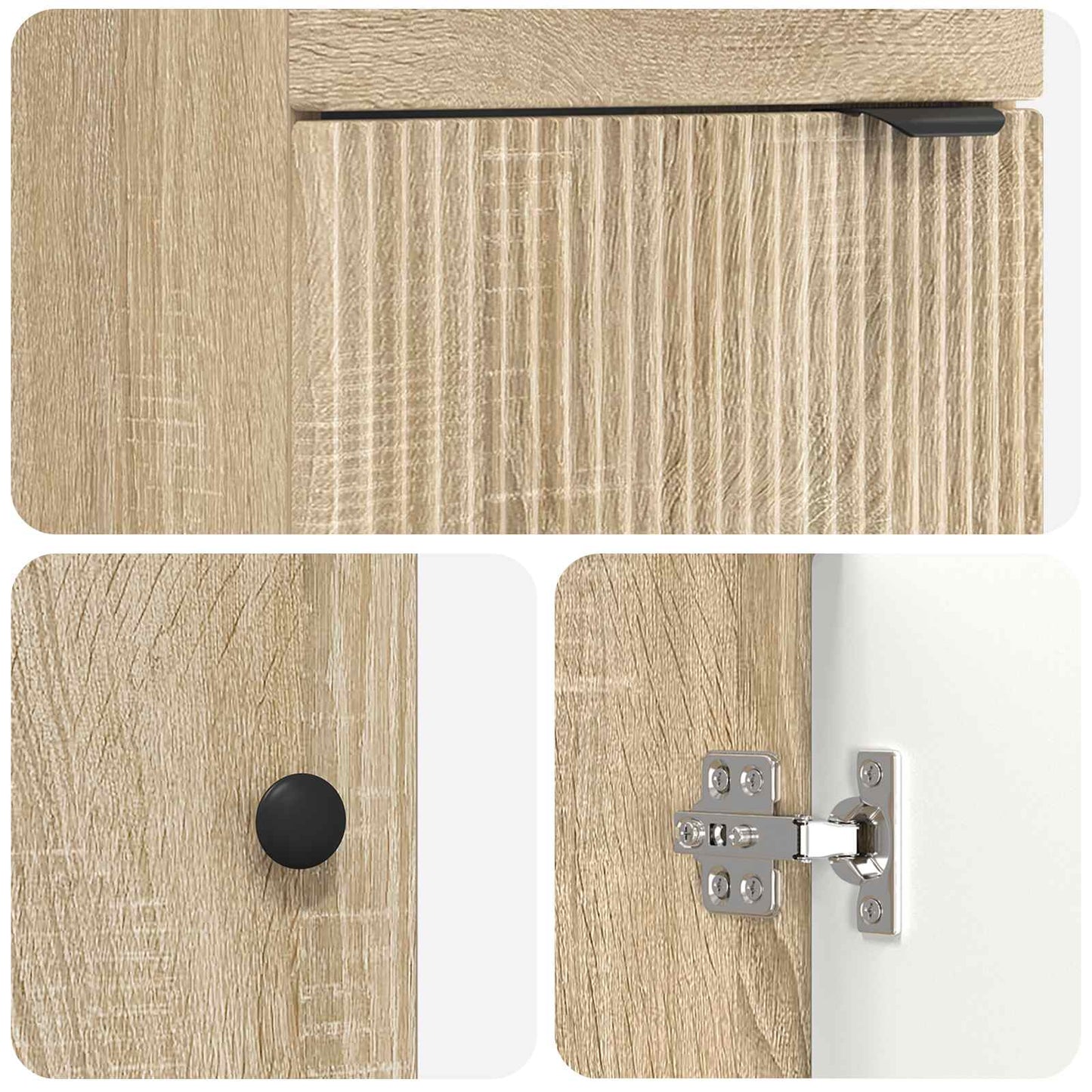 vidaXL Bathroom Vanity with Sink Sonoma Oak 42 x 40 x 84.5 cm