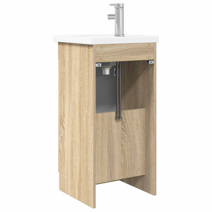 vidaXL Bathroom Vanity with Sink Sonoma Oak 42 x 40 x 84.5 cm