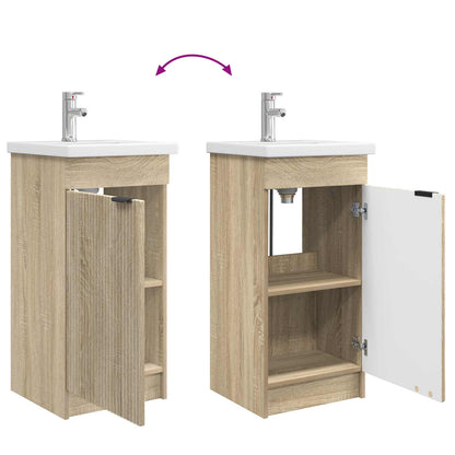 vidaXL Bathroom Vanity with Sink Sonoma Oak 42 x 40 x 84.5 cm