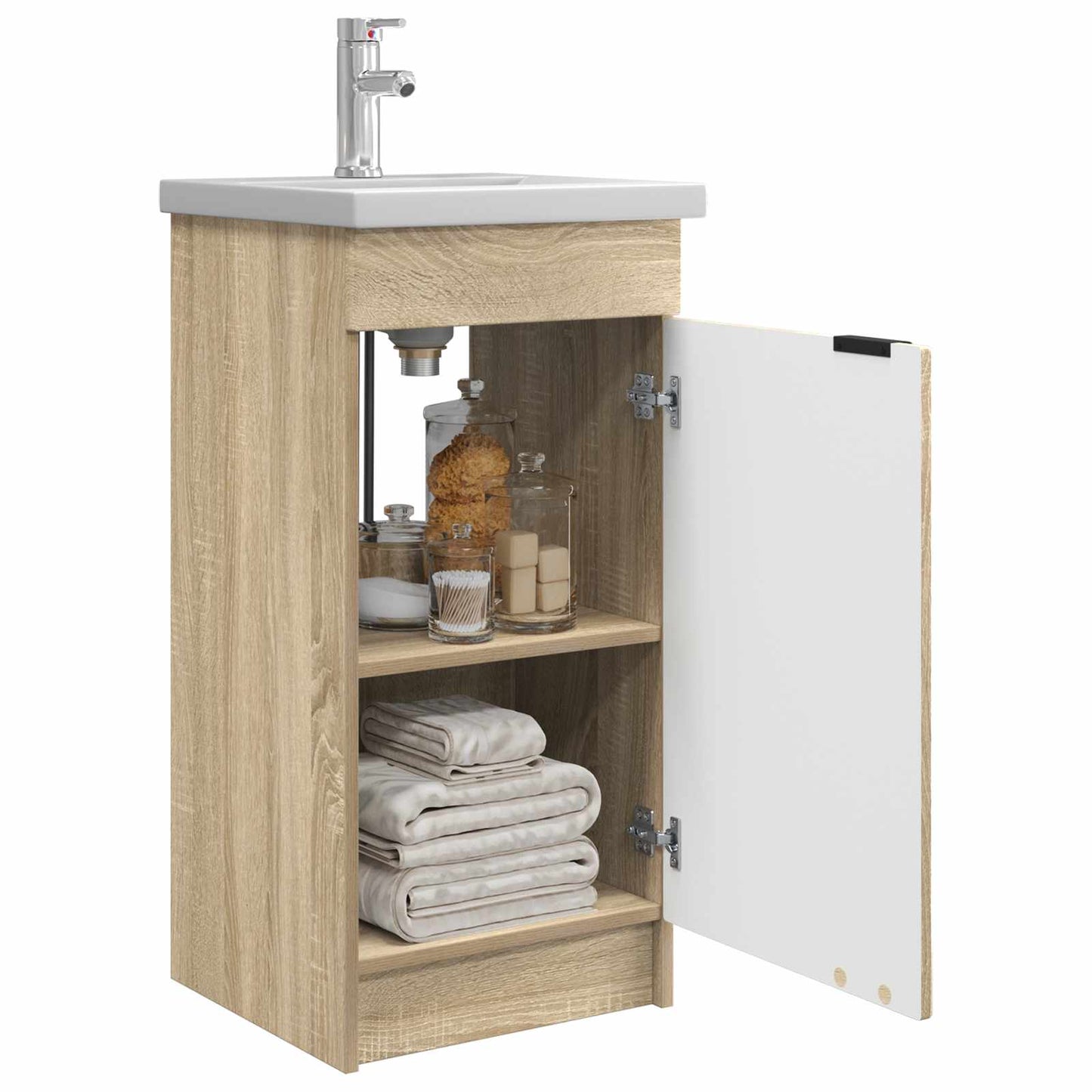 vidaXL Bathroom Vanity with Sink Sonoma Oak 42 x 40 x 84.5 cm