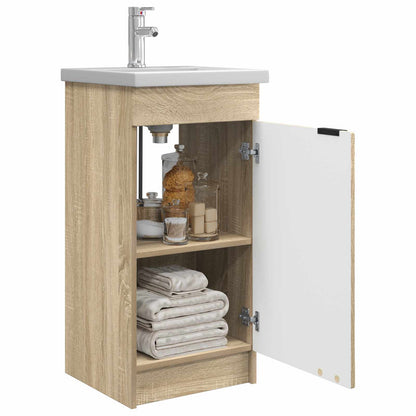 vidaXL Bathroom Vanity with Sink Sonoma Oak 42 x 40 x 84.5 cm