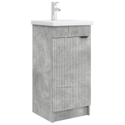 vidaXL Bathroom Vanity with Sink Concrete Grey 42 x 40 x 84.5 cm