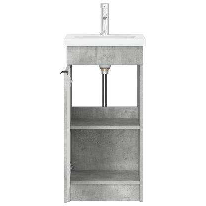 vidaXL Bathroom Vanity with Sink Concrete Grey 42 x 40 x 84.5 cm