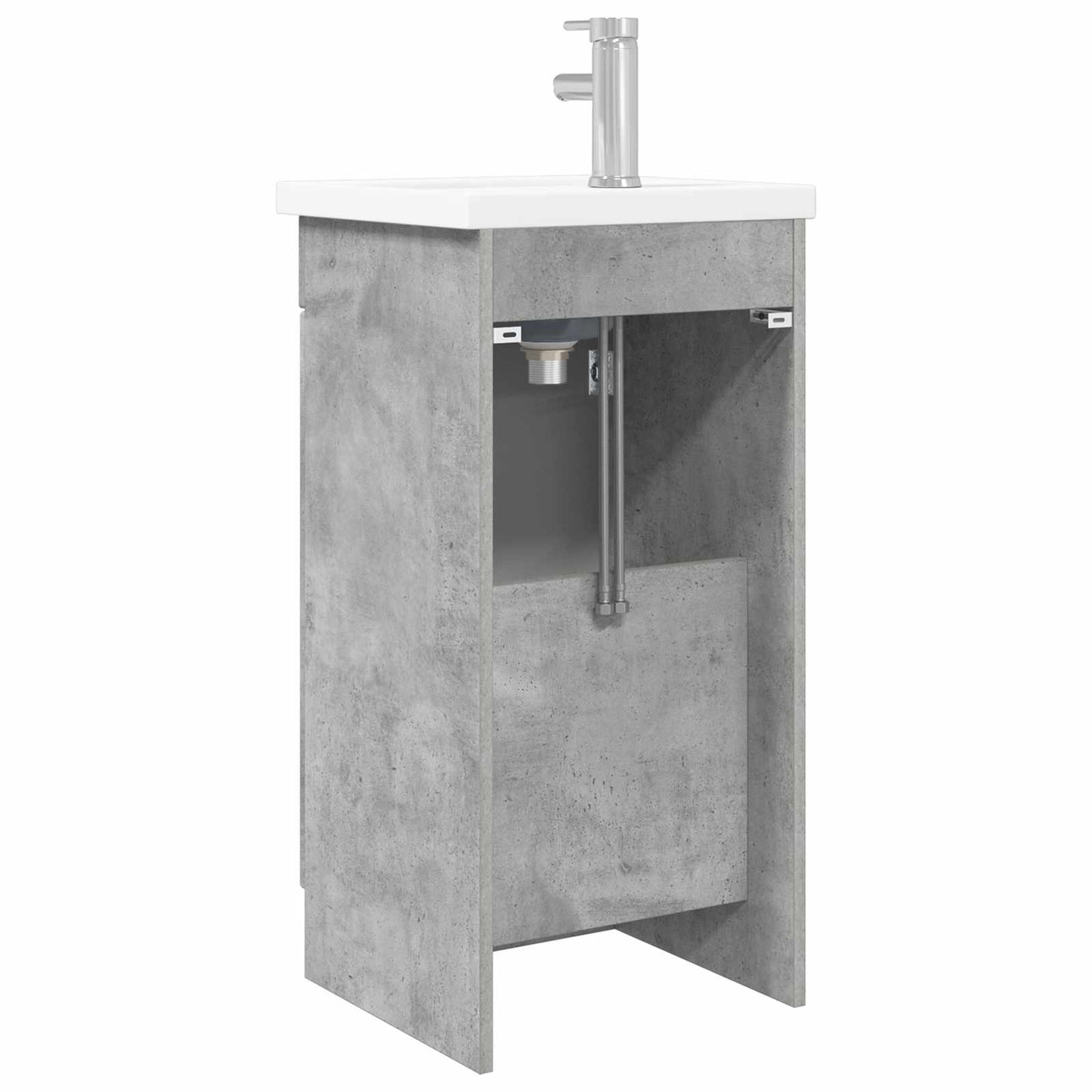 vidaXL Bathroom Vanity with Sink Concrete Grey 42 x 40 x 84.5 cm