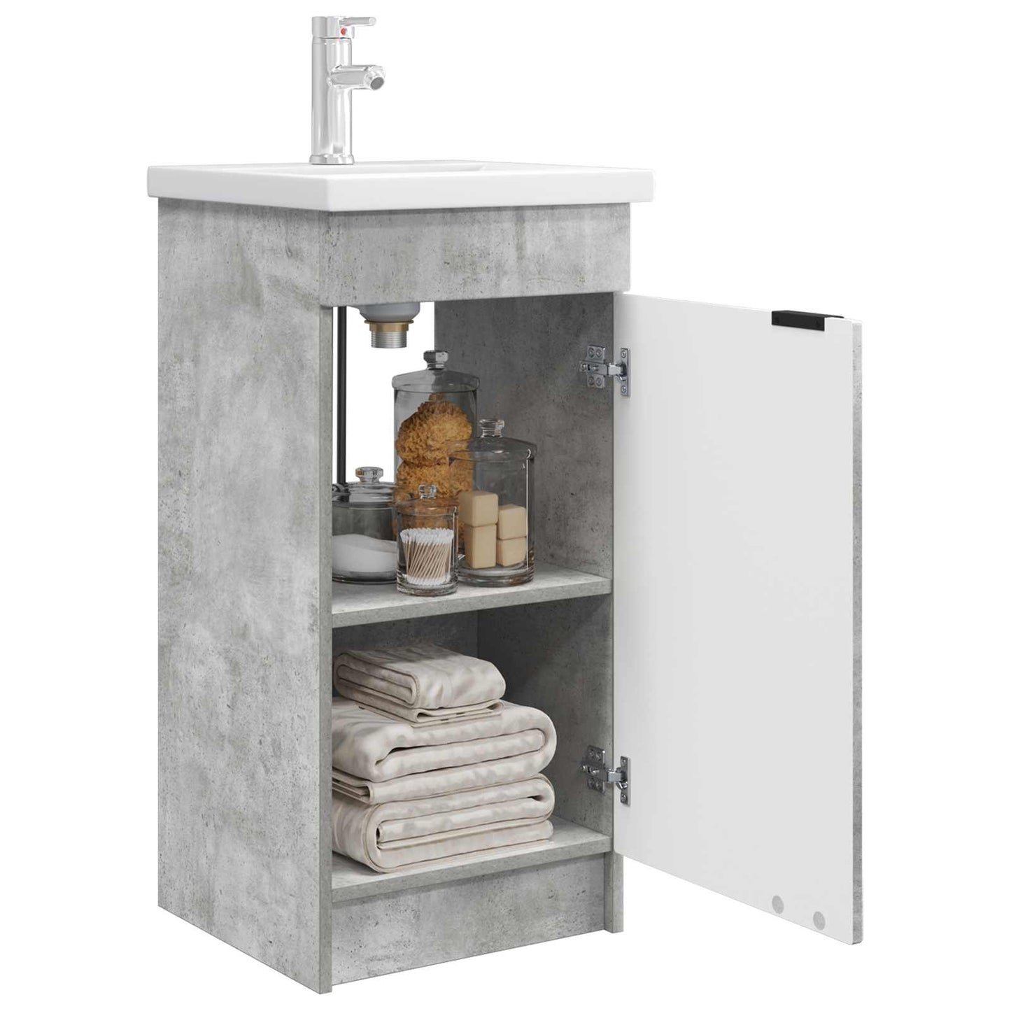 vidaXL Bathroom Vanity with Sink Concrete Grey 42 x 40 x 84.5 cm