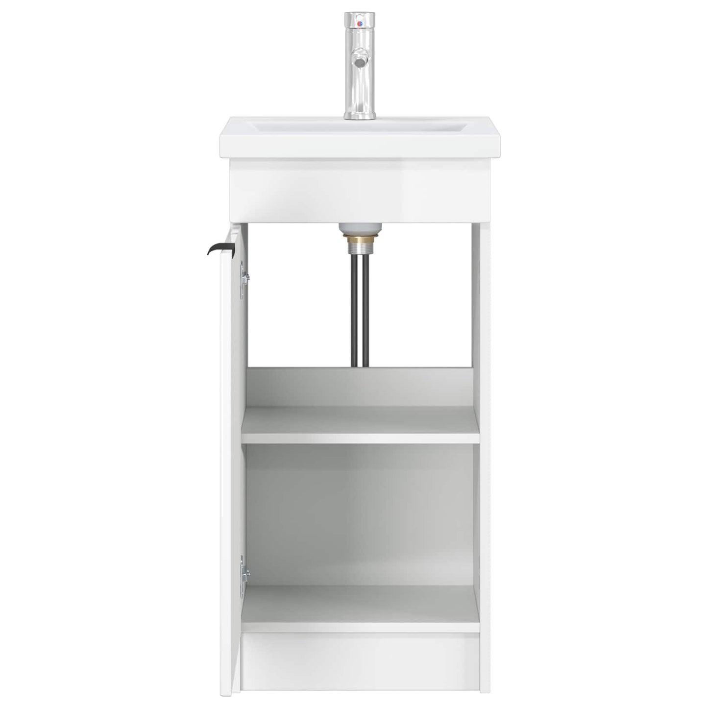 vidaXL Bathroom Vanity with Sink High Gloss White 42 x 40 x 84.5 cm