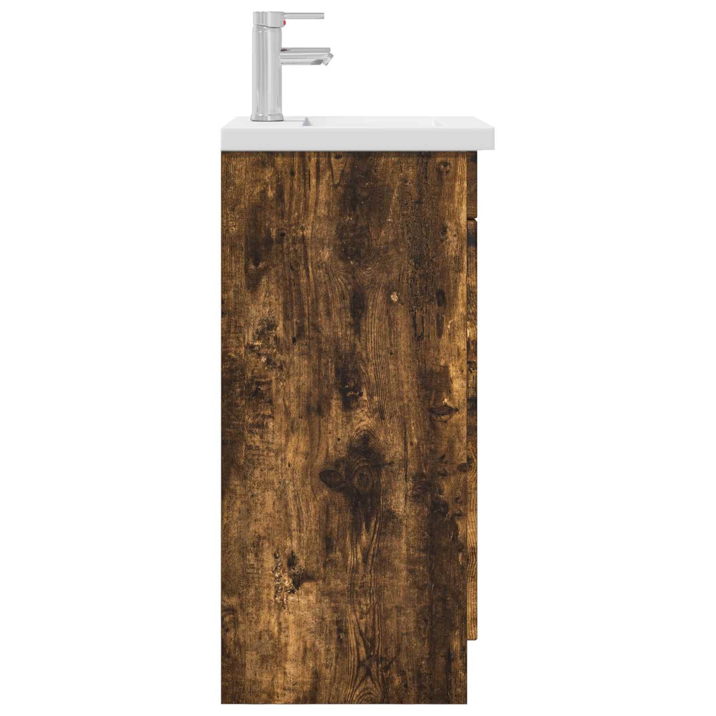 vidaXL Bathroom Vanity with Sink Smoked Oak 42 x 40 x 84.5 cm