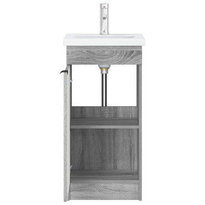 vidaXL Bathroom Vanity with Sink Grey Sonoma 42 x 40 x 84.5 cm