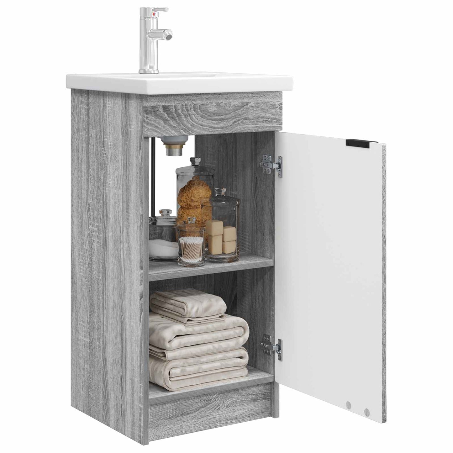 vidaXL Bathroom Vanity with Sink Grey Sonoma 42 x 40 x 84.5 cm