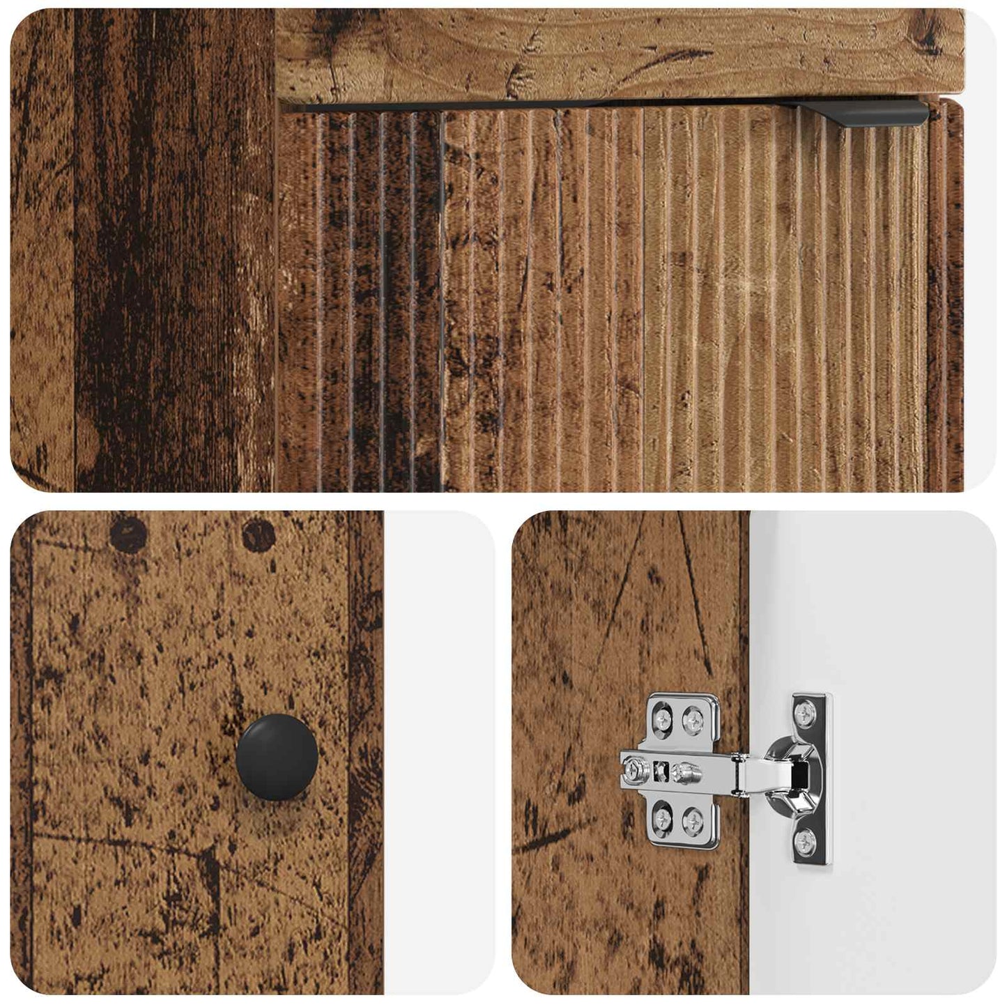 vidaXL Bathroom Vanity with Sink Old Wood 42 x 40 x 84.5 cm