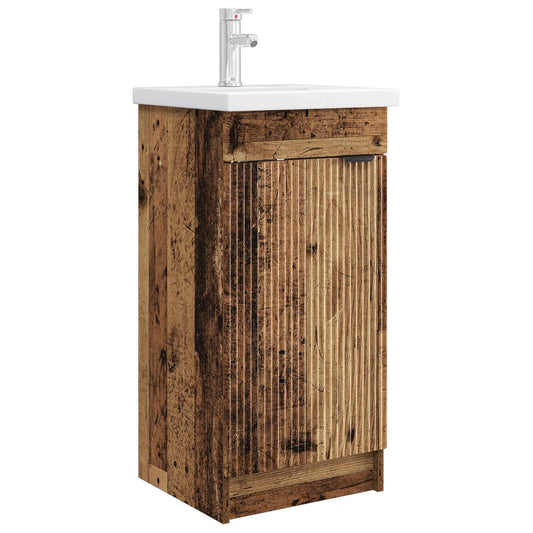 vidaXL Bathroom Vanity with Sink Old Wood 42 x 40 x 84.5 cm
