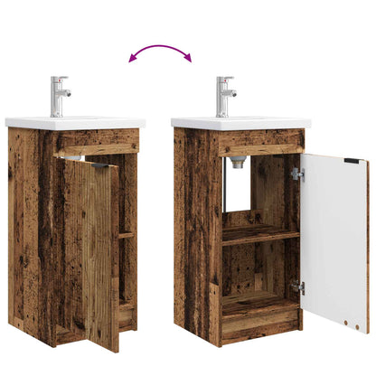 vidaXL Bathroom Vanity with Sink Old Wood 42 x 40 x 84.5 cm