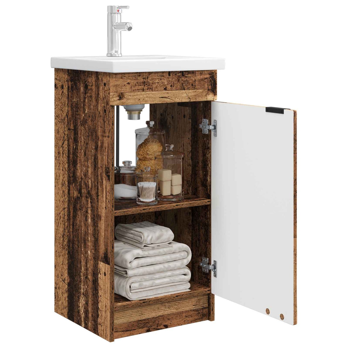 vidaXL Bathroom Vanity with Sink Old Wood 42 x 40 x 84.5 cm