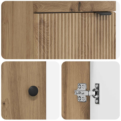 vidaXL Bathroom Vanity with Sink Artisan Oak 42 x 40 x 84.5 cm