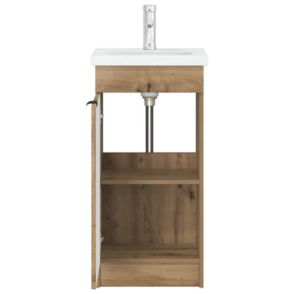 vidaXL Bathroom Vanity with Sink Artisan Oak 42 x 40 x 84.5 cm