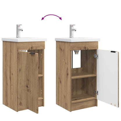 vidaXL Bathroom Vanity with Sink Artisan Oak 42 x 40 x 84.5 cm