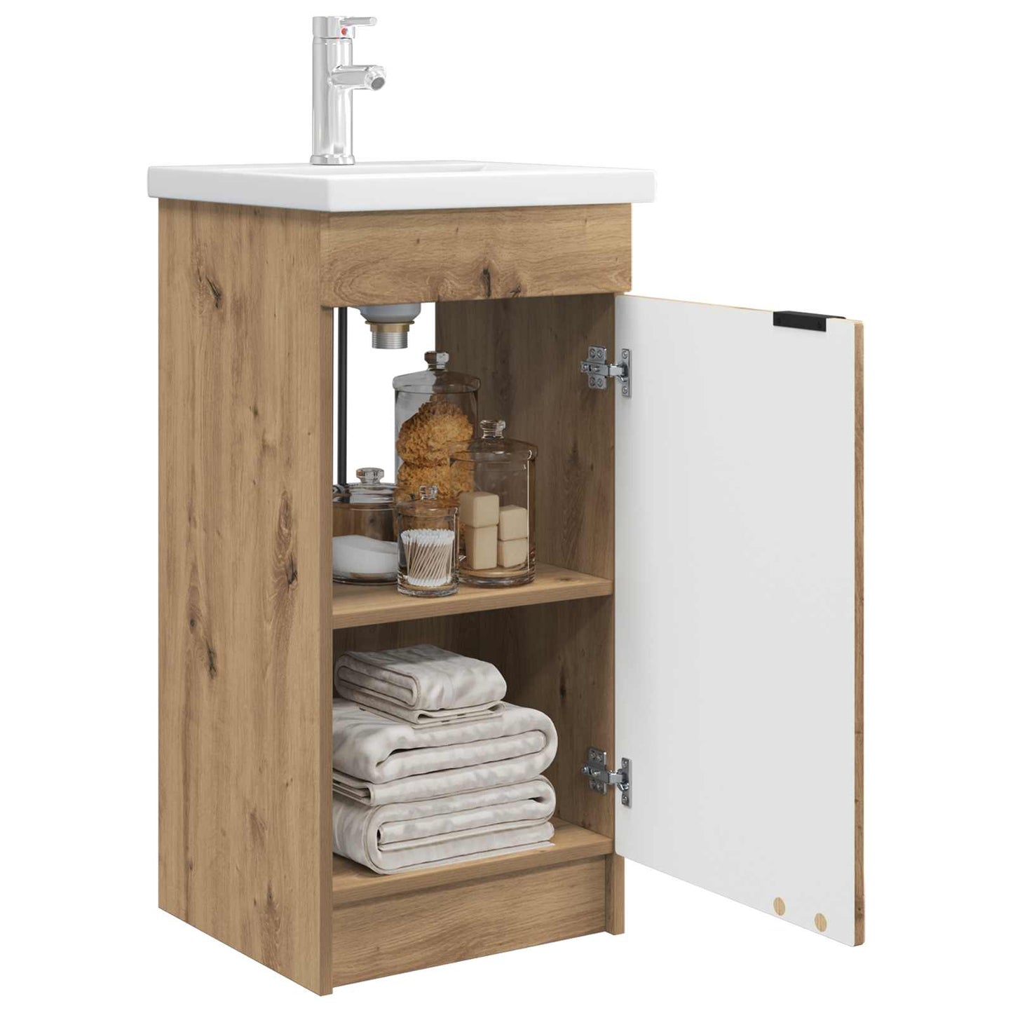 vidaXL Bathroom Vanity with Sink Artisan Oak 42 x 40 x 84.5 cm
