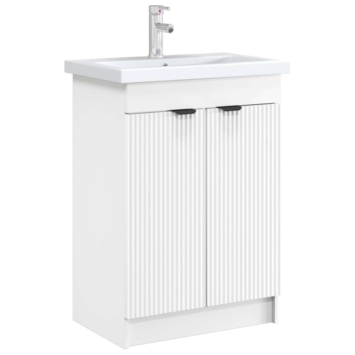 vidaXL Bathroom under Sink Cabinet White 56 x 37.5 x 81 cm