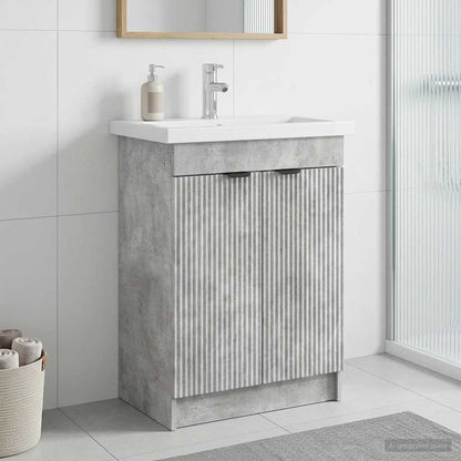 vidaXL Bathroom under Sink Cabinet Concrete Grey 56 x 37.5 x 81 cm
