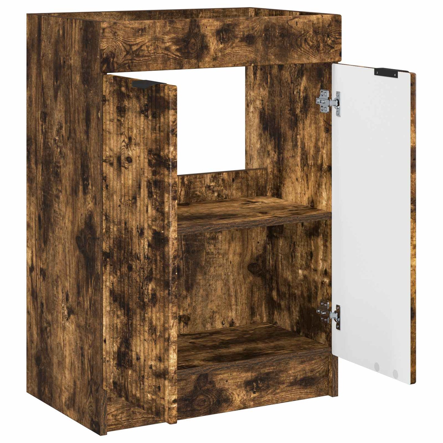 vidaXL Bathroom under Sink Cabinet Smoked Oak 56 x 37.5 x 81 cm