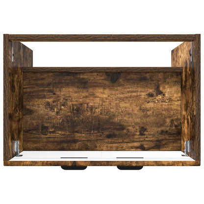 vidaXL Bathroom under Sink Cabinet Smoked Oak 56 x 37.5 x 81 cm