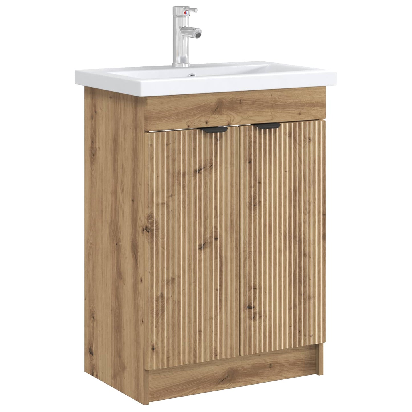 vidaXL Bathroom under Sink Cabinet Artisan Oak 56 x 37.5 x 81 cm