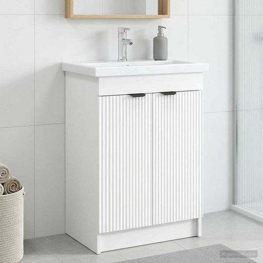 vidaXL Bathroom under Sink Cabinet White 78.5 x 37.5 x 81 cm