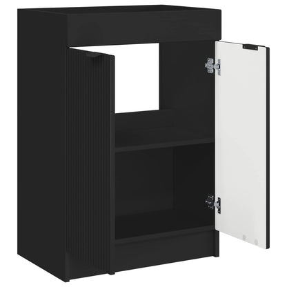 vidaXL Bathroom under Sink Cabinet Black 78.5 x 37.5 x 81 cm