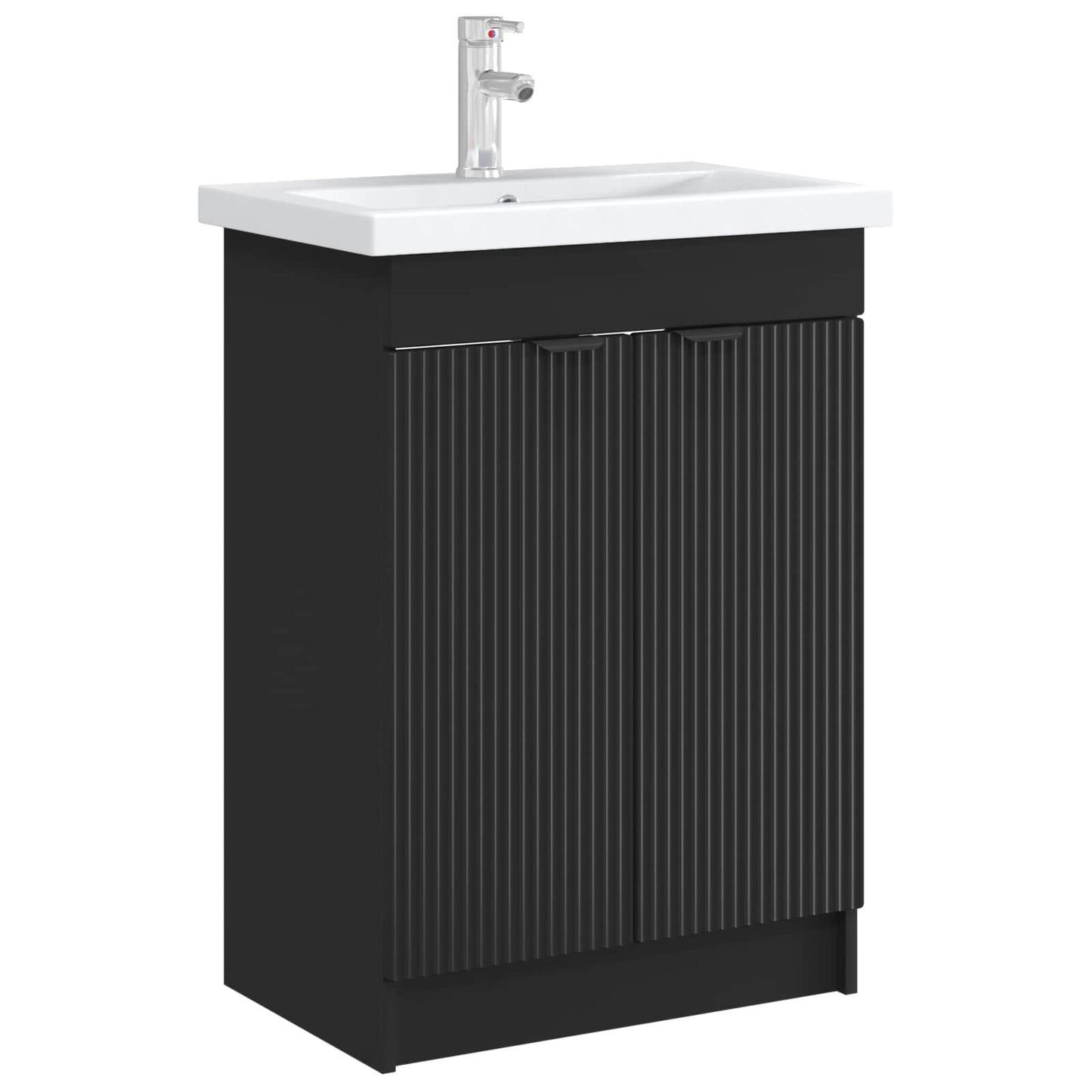 vidaXL Bathroom under Sink Cabinet Black 78.5 x 37.5 x 81 cm