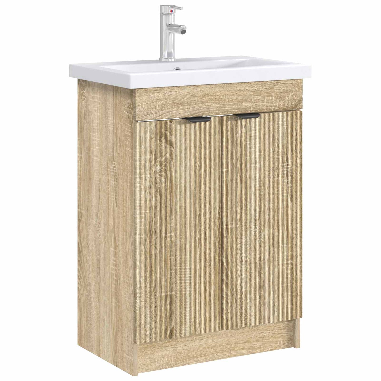 vidaXL Bathroom under Sink Cabinet Sonoma Oak 78.5 x 37.5 x 81 cm