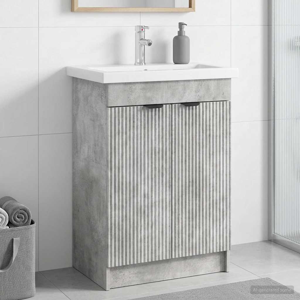 vidaXL Bathroom under Sink Cabinet Concrete Grey 78.5 x 37.5 x 81 cm