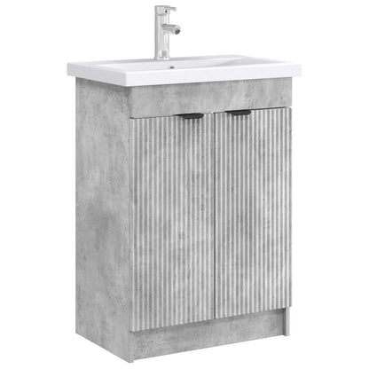 vidaXL Bathroom under Sink Cabinet Concrete Grey 78.5 x 37.5 x 81 cm