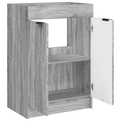 vidaXL Bathroom under Sink Cabinet Grey Sonoma 78.5 x 37.5 x 81 cm