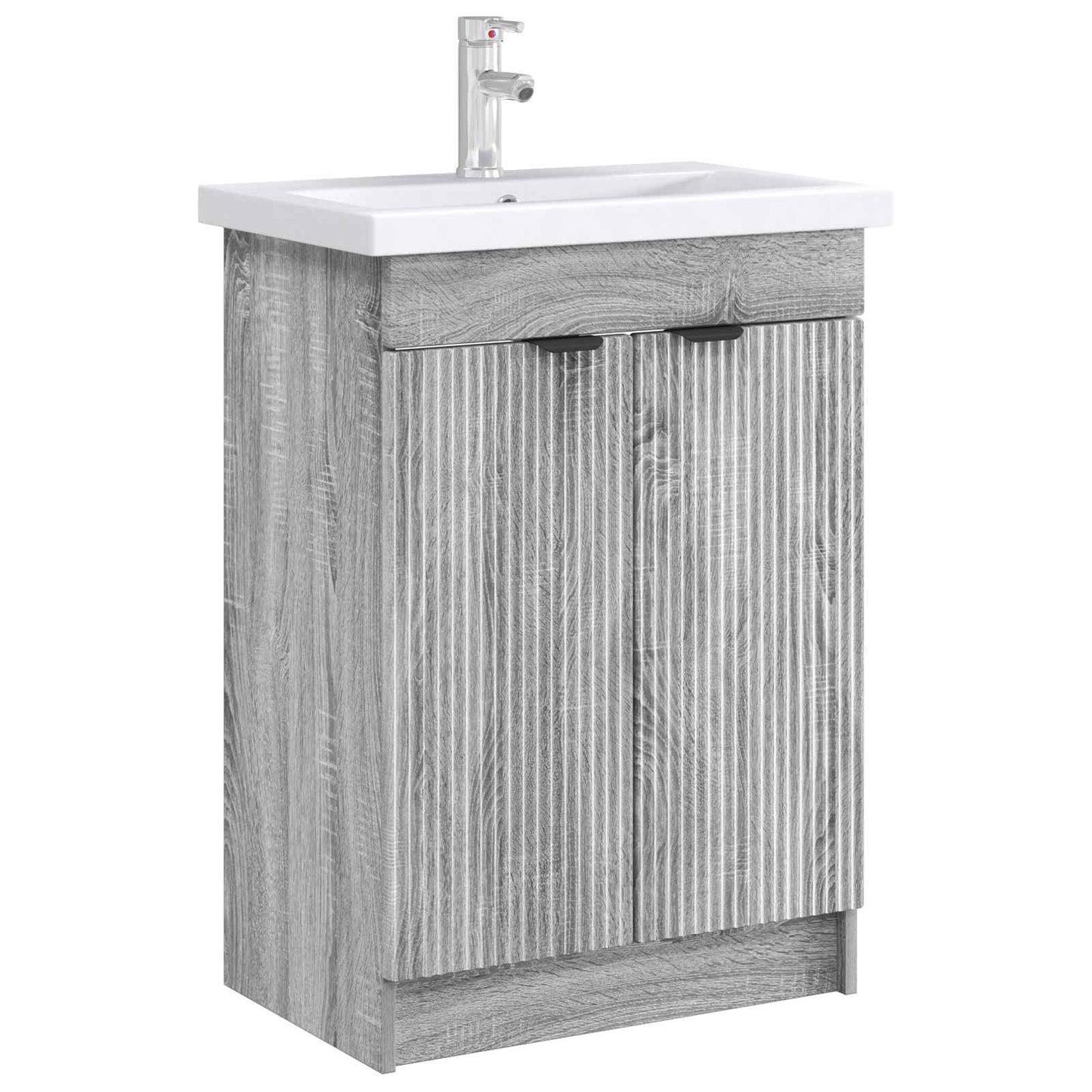 vidaXL Bathroom under Sink Cabinet Grey Sonoma 78.5 x 37.5 x 81 cm