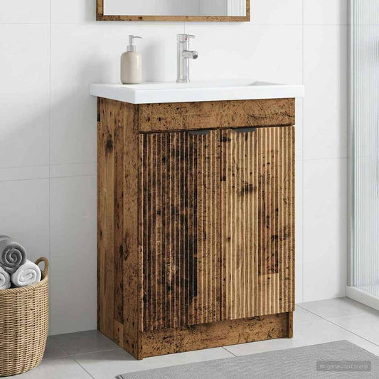 vidaXL Bathroom under Sink Cabinet Old Wood 78.5 x 37.5 x 81 cm
