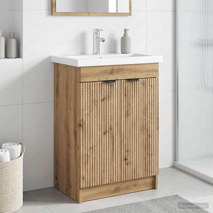 vidaXL Bathroom under Sink Cabinet Artisan Oak 78.5 x 37.5 x 81 cm