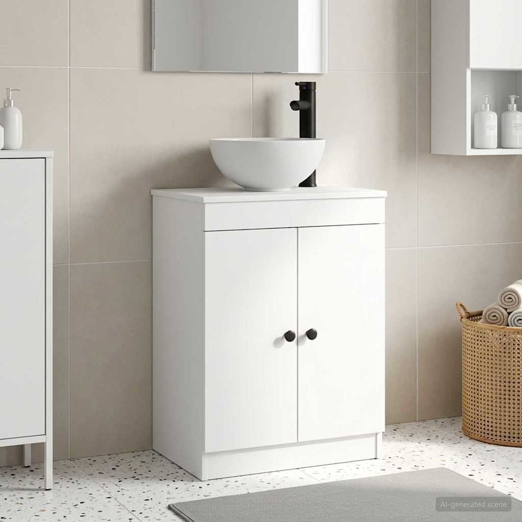 vidaXL Bathroom Vanity with Sink White 54 x 35 x 83 cm Engineered Wood