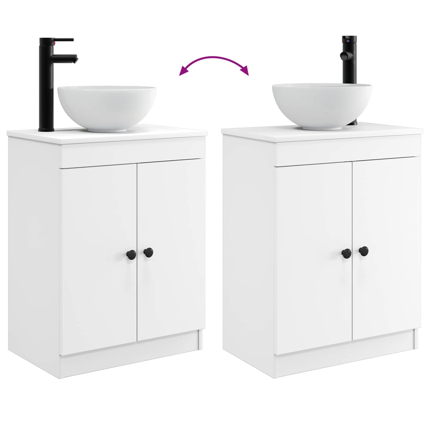 vidaXL Bathroom Vanity with Sink White 54 x 35 x 83 cm Engineered Wood