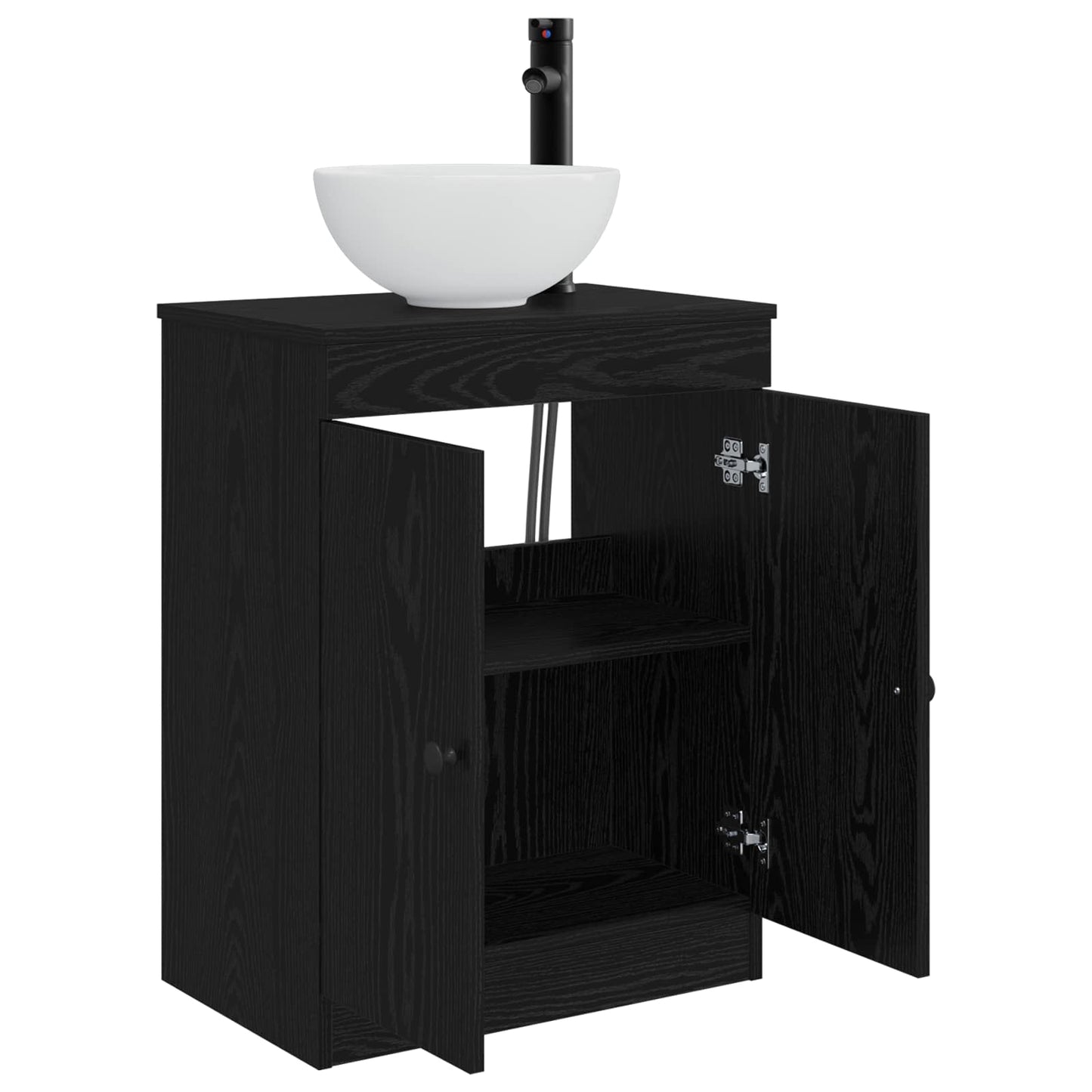 vidaXL Bathroom Vanity with Sink Black 54 x 35 x 83 cm Engineered Wood