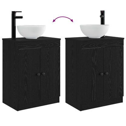 vidaXL Bathroom Vanity with Sink Black 54 x 35 x 83 cm Engineered Wood