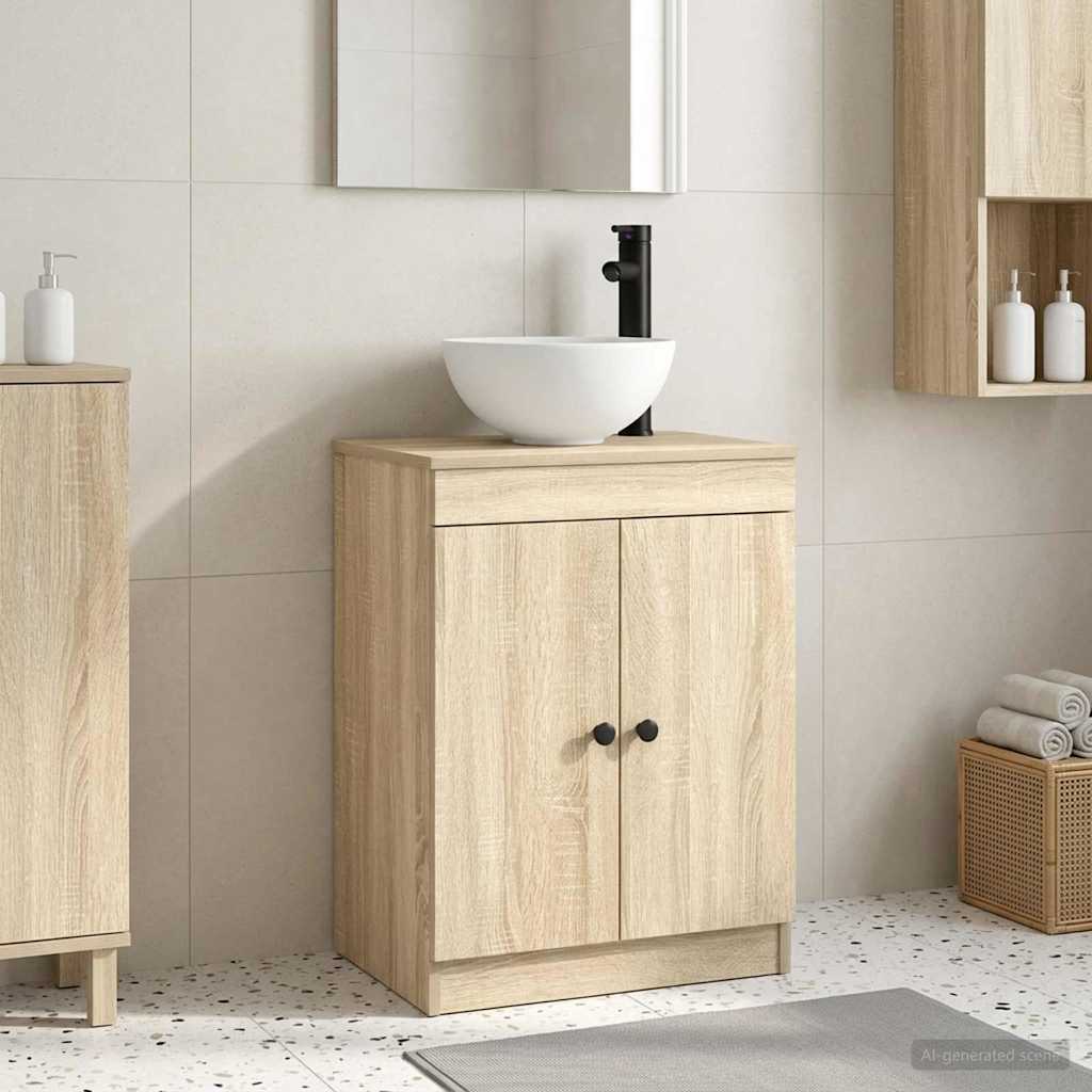vidaXL Bathroom Vanity with Sink Sonoma Oak 54 x 35 x 83 cm